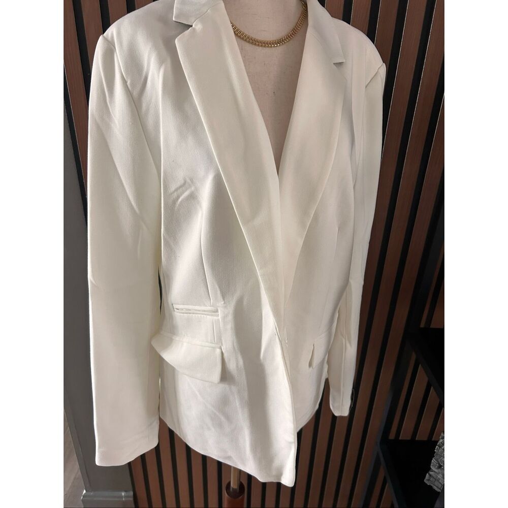 Banana republic white work blazer stylish size 14 new size large